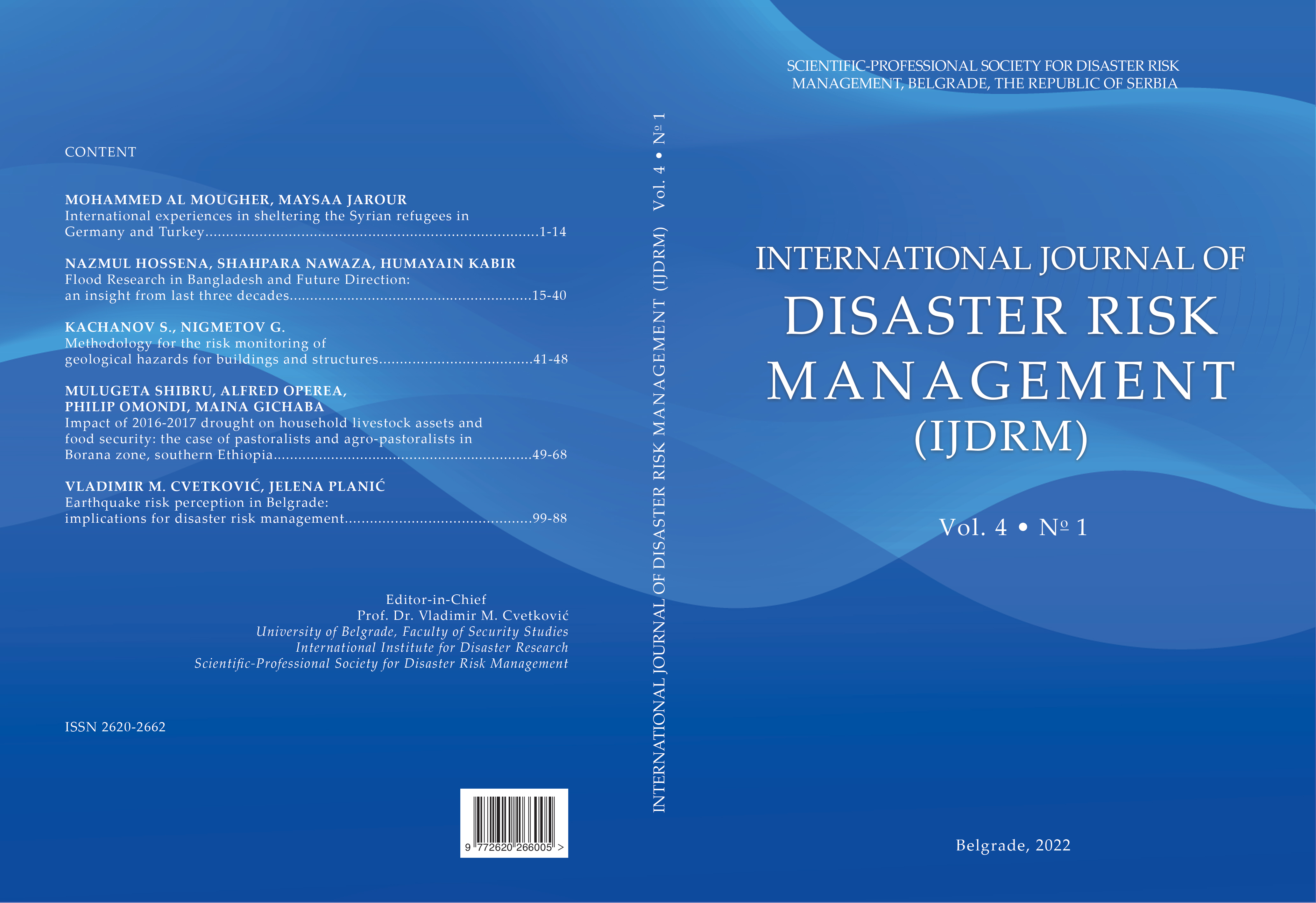 					View Vol. 4 No. 1 (2022): International Journal of Disaster Risk Management (IJDRM)
				